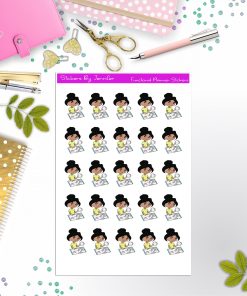 Cleaning Girl Planner Stickers, Bullet Journal Stickers, Functional Planner Stickers, Stationary Stickers