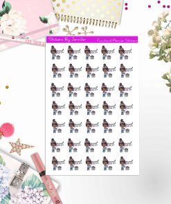 Laundry Girl Planner Stickers, Bullet Journal Stickers, Functional Planner Stickers, Stationary Stickers