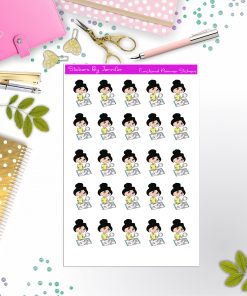 Cleaning Girl Planner Stickers, Bullet Journal Stickers, Functional Planner Stickers, Stationary Stickers