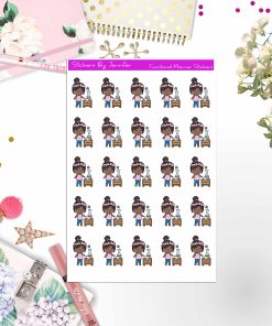 Cleaning Girl Planner Stickers, Bullet Journal Stickers, Functional Planner Stickers, Stationary Stickers