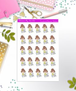 Cleaning Girl Planner Stickers, Bullet Journal Stickers, Functional Planner Stickers, Stationary Stickers