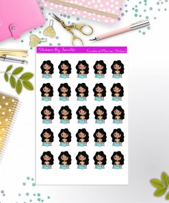 Cleaning Girl Planner Stickers, Bullet Journal Stickers, Functional Planner Stickers, Stationary Stickers