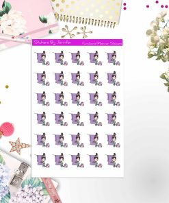 Cleaning Girl Planner Stickers, Bullet Journal Stickers, Functional Planner Stickers, Stationary Stickers
