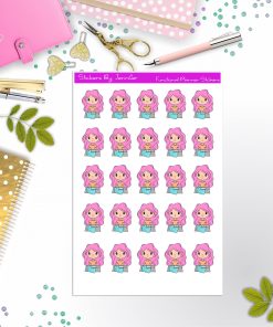 Cleaning Girl Planner Stickers, Bullet Journal Stickers, Functional Planner Stickers, Stationary Stickers