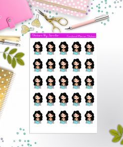 Cleaning Girl Planner Stickers, Bullet Journal Stickers, Functional Planner Stickers, Stationary Stickers