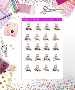 Birthday Planner Stickers, Bullet Journal Stickers, Functional Planner Stickers, Stationary Stickers