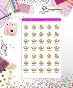 Water Icon Planner Stickers, Bullet Journal Stickers, Functional Planner Stickers, Stationary Stickers