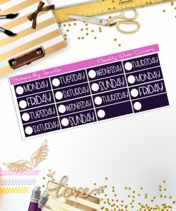 Weekly Date Covers P010 Planner Stickers, Journal Stickers, Functional Planner Stickers, Stationary Stickers