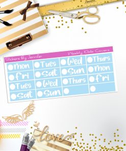 Weekly Date Covers R017 Planner Stickers, Journal Stickers, Functional Planner Stickers, Stationary Stickers
