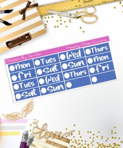 Weekly Date Covers R020 Planner Stickers, Journal Stickers, Functional Planner Stickers, Stationary Stickers