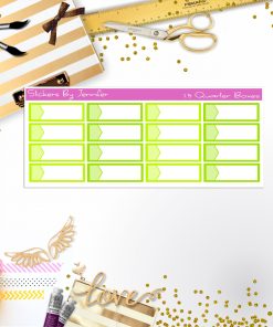 Quarter Boxes 020 Planner Stickers, Journal Stickers, Functional Planner Stickers, Stationary Stickers