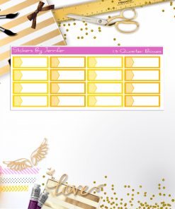 Quarter Boxes 021 Planner Stickers, Journal Stickers, Functional Planner Stickers, Stationary Stickers