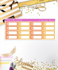 Quarter Boxes 023 Planner Stickers, Journal Stickers, Functional Planner Stickers, Stationary Stickers