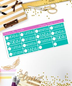 Weekly Date Covers P025 Planner Stickers, Journal Stickers, Functional Planner Stickers, Stationary Stickers