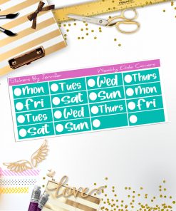 Weekly Date Covers R025 Planner Stickers, Journal Stickers, Functional Planner Stickers, Stationary Stickers