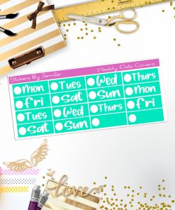 Weekly Date Covers R029 Planner Stickers, Journal Stickers, Functional Planner Stickers, Stationary Stickers