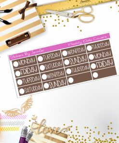 Weekly Date Covers P003 Planner Stickers, Journal Stickers, Functional Planner Stickers, Stationary Stickers