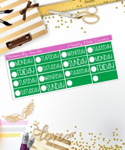 Weekly Date Covers P034 Planner Stickers, Journal Stickers, Functional Planner Stickers, Stationary Stickers
