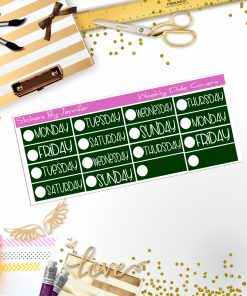 Weekly Date Covers P035 Planner Stickers, Journal Stickers, Functional Planner Stickers, Stationary Stickers