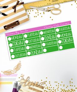 Weekly Date Covers P039 Planner Stickers, Journal Stickers, Functional Planner Stickers, Stationary Stickers
