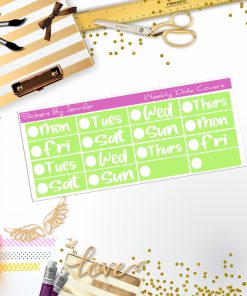 Weekly Date Covers R041 Planner Stickers, Journal Stickers, Functional Planner Stickers, Stationary Stickers