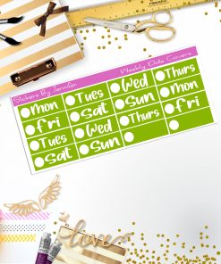 Weekly Date Covers R042 Planner Stickers, Journal Stickers, Functional Planner Stickers, Stationary Stickers