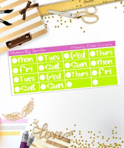 Weekly Date Covers R044 Planner Stickers, Journal Stickers, Functional Planner Stickers, Stationary Stickers