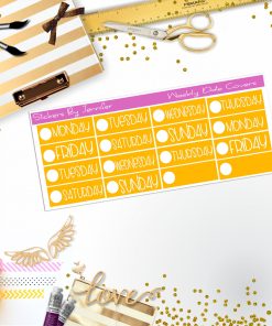 Weekly Date Covers P045 Planner Stickers, Journal Stickers, Functional Planner Stickers, Stationary Stickers