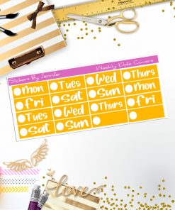 Weekly Date Covers R045 Planner Stickers, Journal Stickers, Functional Planner Stickers, Stationary Stickers