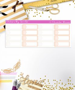 Quarter Boxes 045 Planner Stickers, Journal Stickers, Functional Planner Stickers, Stationary Stickers