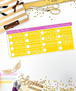 Weekly Date Covers P046 Planner Stickers, Journal Stickers, Functional Planner Stickers, Stationary Stickers