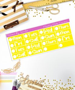 Weekly Date Covers R047 Planner Stickers, Journal Stickers, Functional Planner Stickers, Stationary Stickers