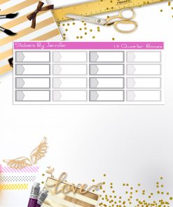 Quarter Boxes 049 Planner Stickers, Journal Stickers, Functional Planner Stickers, Stationary Stickers