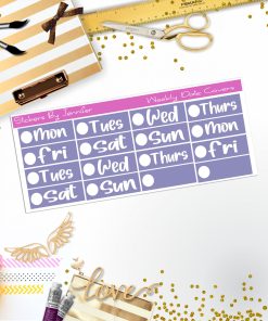 Weekly Date Covers R005 Planner Stickers, Journal Stickers, Functional Planner Stickers, Stationary Stickers