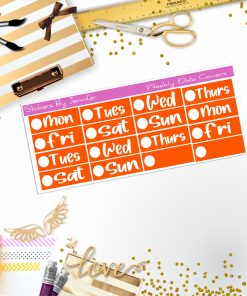 Weekly Date Covers R050 Planner Stickers, Journal Stickers, Functional Planner Stickers, Stationary Stickers
