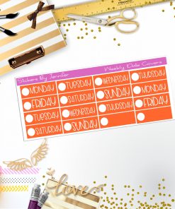 Weekly Date Covers P051 Planner Stickers, Journal Stickers, Functional Planner Stickers, Stationary Stickers
