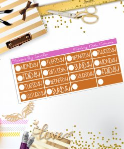 Weekly Date Covers P054 Planner Stickers, Journal Stickers, Functional Planner Stickers, Stationary Stickers