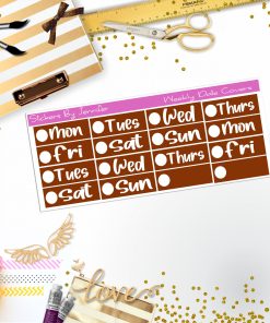 Weekly Date Covers R055 Planner Stickers, Journal Stickers, Functional Planner Stickers, Stationary Stickers