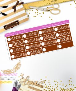 Weekly Date Covers P055 Planner Stickers, Journal Stickers, Functional Planner Stickers, Stationary Stickers