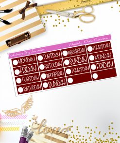 Weekly Date Covers P056 Planner Stickers, Journal Stickers, Functional Planner Stickers, Stationary Stickers