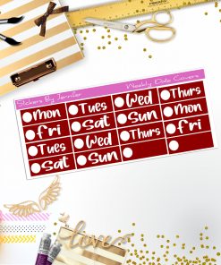 Weekly Date Covers R057 Planner Stickers, Journal Stickers, Functional Planner Stickers, Stationary Stickers