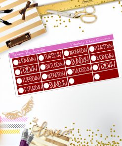 Weekly Date Covers P057 Planner Stickers, Journal Stickers, Functional Planner Stickers, Stationary Stickers