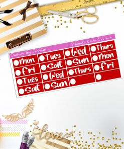Weekly Date Covers R058 Planner Stickers, Journal Stickers, Functional Planner Stickers, Stationary Stickers