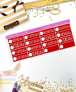 Weekly Date Covers P058 Planner Stickers, Journal Stickers, Functional Planner Stickers, Stationary Stickers