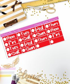 Weekly Date Covers R059 Planner Stickers, Journal Stickers, Functional Planner Stickers, Stationary Stickers