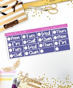 Weekly Date Covers R006 Planner Stickers, Journal Stickers, Functional Planner Stickers, Stationary Stickers