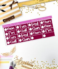 Weekly Date Covers R063 Planner Stickers, Journal Stickers, Functional Planner Stickers, Stationary Stickers