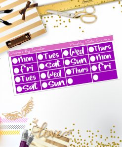 Weekly Date Covers R068 Planner Stickers, Journal Stickers, Functional Planner Stickers, Stationary Stickers