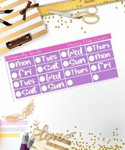 Weekly Date Covers R069 Planner Stickers, Journal Stickers, Functional Planner Stickers, Stationary Stickers