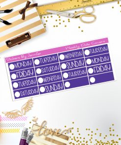 Weekly Date Covers P007 Planner Stickers, Journal Stickers, Functional Planner Stickers, Stationary Stickers